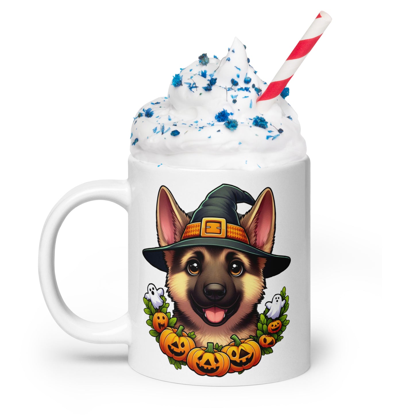 Cute Halloween German Shepherd Puppy Mug