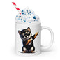 Playful Black & Tan Shiba Inu Dab Mug