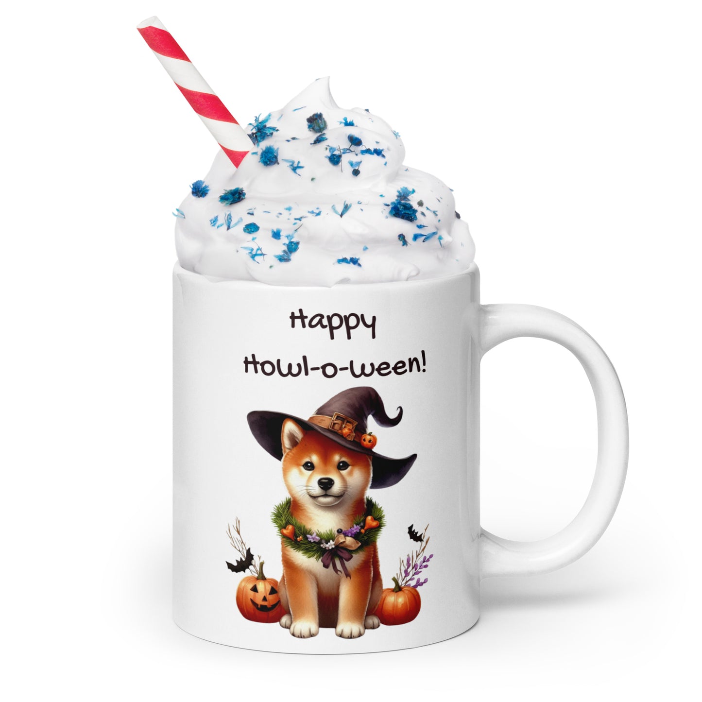 Happy Howl-o-ween Red Shiba Mug