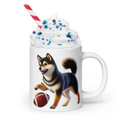 Shiba Inu Football Mug