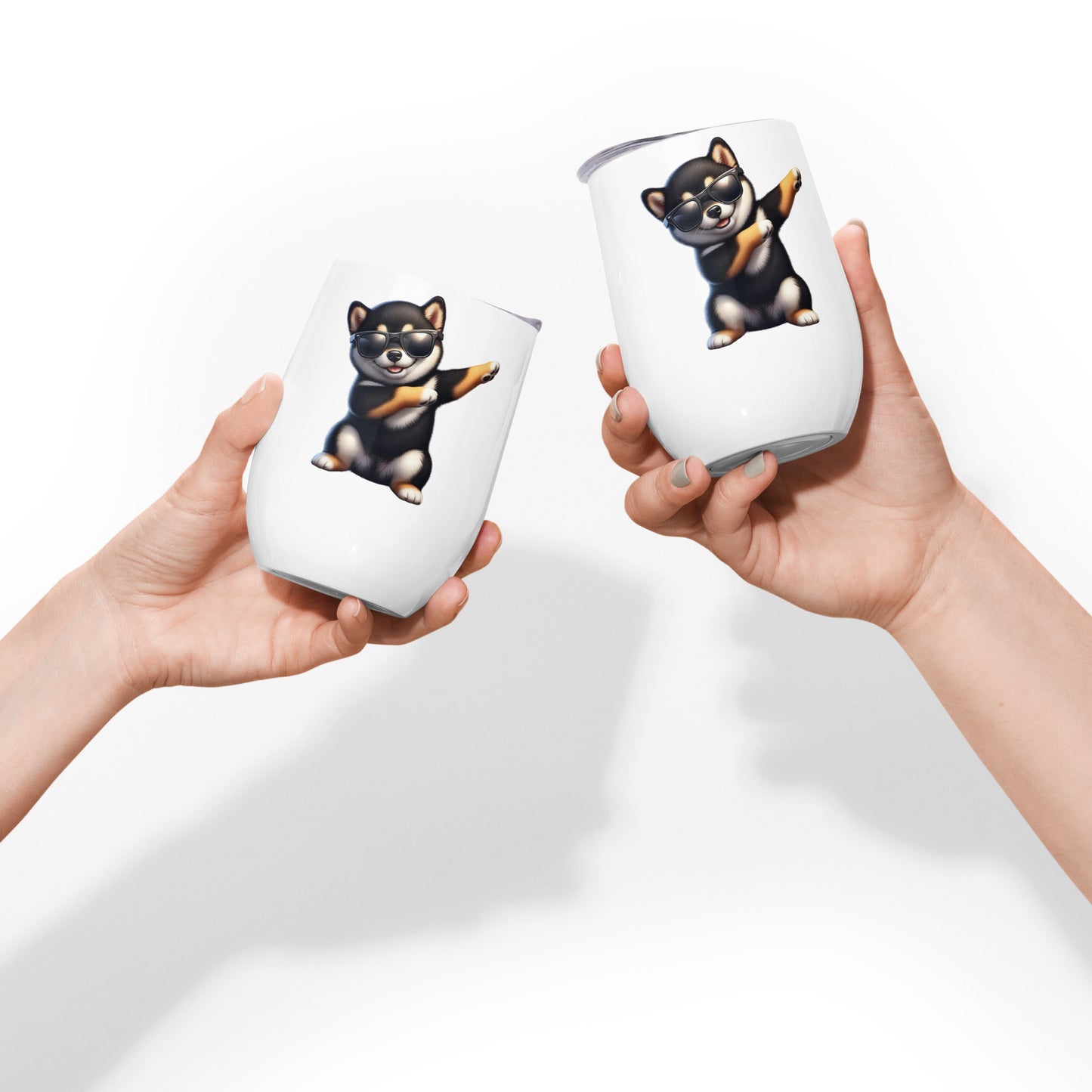 Shiba Inu Dab Wine Tumbler