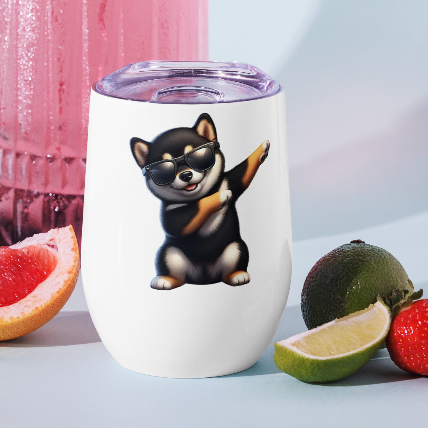 Shiba Inu Dab Wine Tumbler