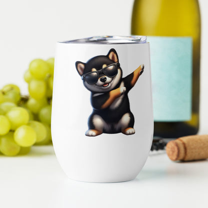 Shiba Inu Dab Wine Tumbler