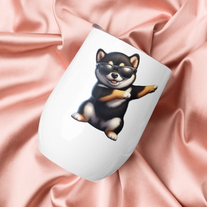 Shiba Inu Dab Wine Tumbler